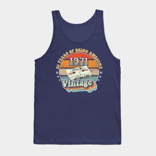 Vintage 50 Years Old Birthday Classic Cassette - 1971 Tank Top